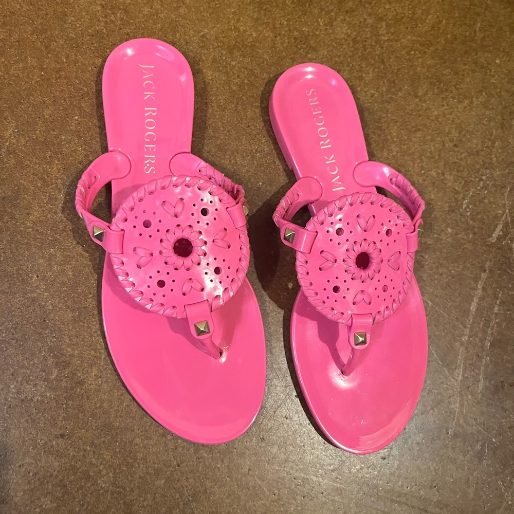Jack Rogers Fuchsia Thong Sandals